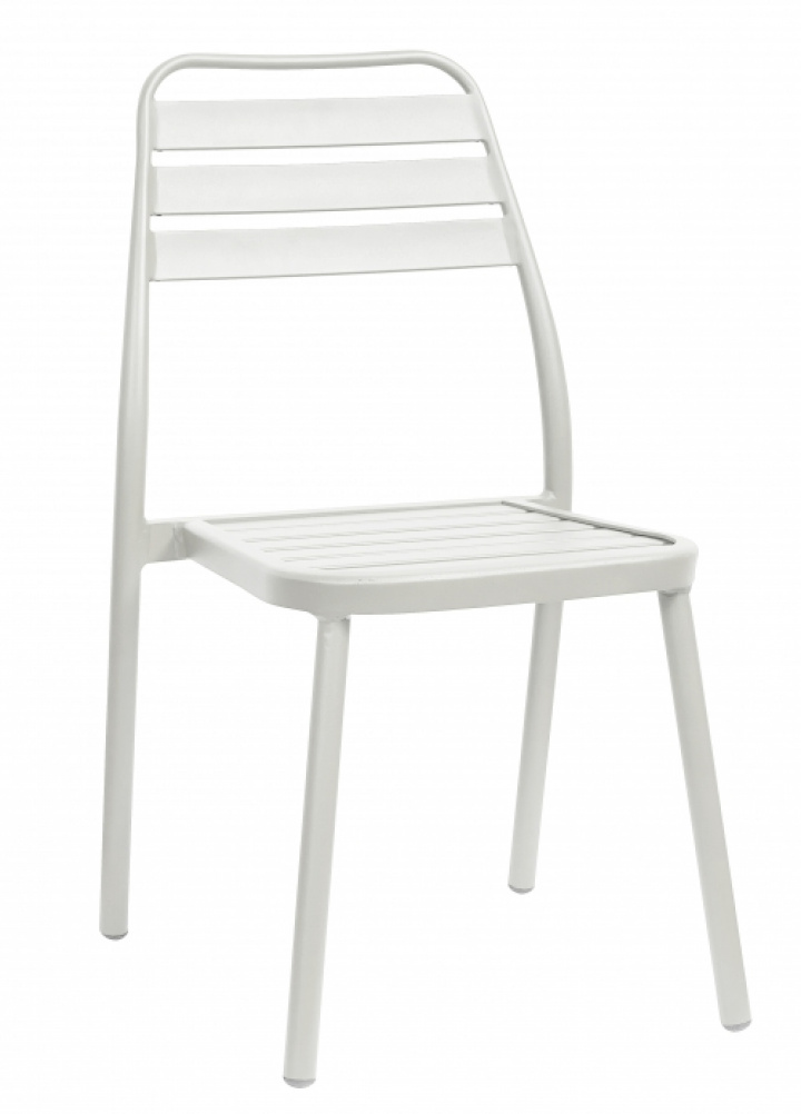 Gartenstuhl - Weißes Aluminium