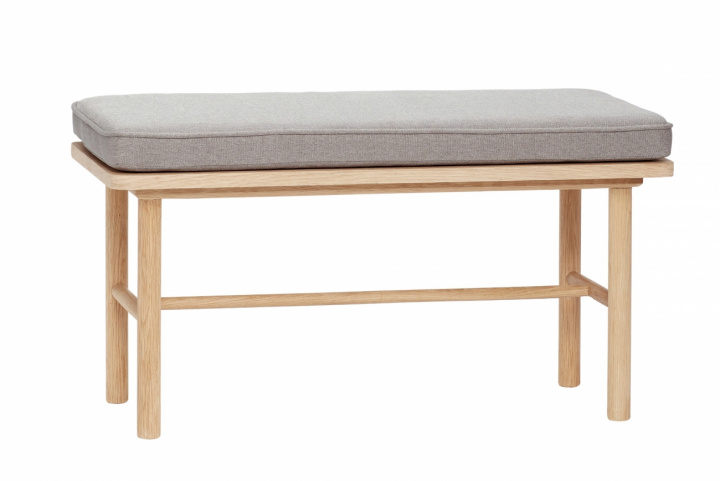 Bank mit Kissen 'Grey / Nature - Hubsch