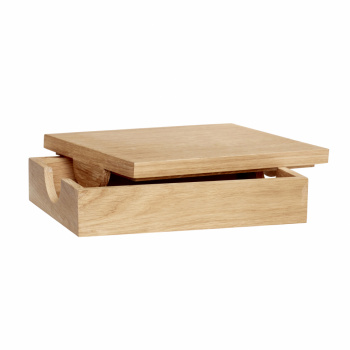 Aufbewahrungsbox mit Deckel - Eiche/Holz