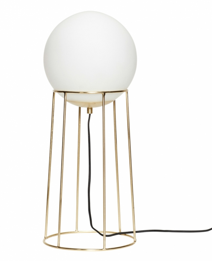 Tischleuchte / Stehlampe - Messing / Weiß (L) - Hubsch