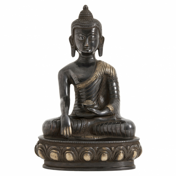 Skulptur 'Buddha' gro - schwarz