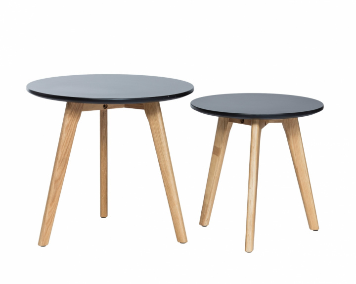 Couchtisch 2-tlg. ñ Lycke Feder in der Gruppe bei Reforma (9363-black)