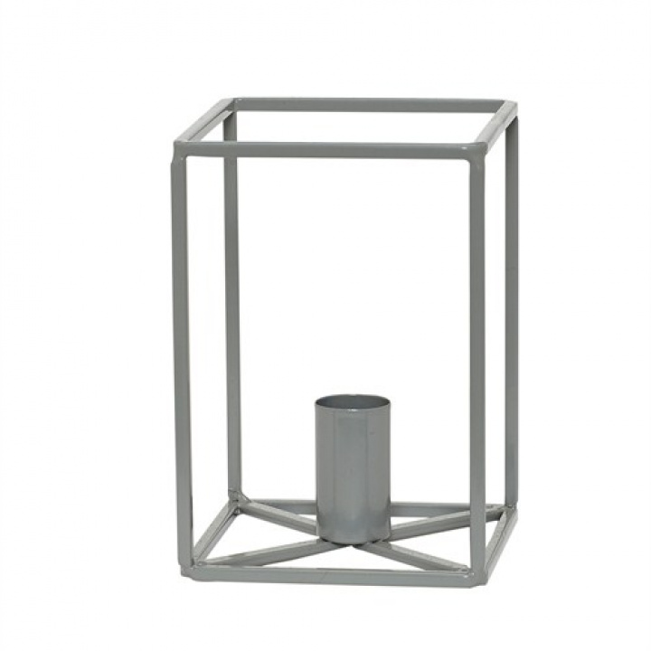 Kerzenhalter - Grau groß - Hubsch