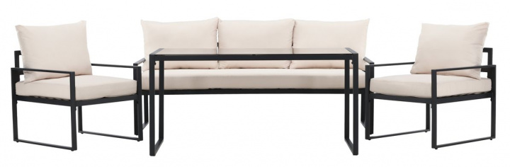 Loungeset \'Vico\' - Schwarz in der Gruppe Möbel / Gartenmöbel / Outdoor-Gruppen bei Reforma (9784-000)