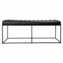 Daybed / Bank \'Arch\' - schwarzes Leder