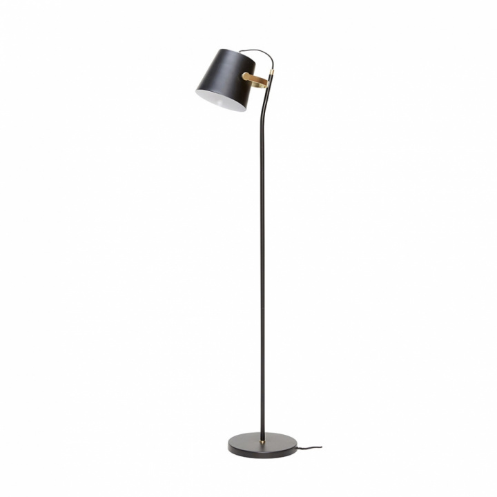 Stehlampe 'Schwarz' - Metall / Messing