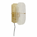 Wandlampe - Metall/Gold/Glas