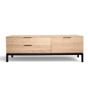 TV-Bank \'Grant\' - Eiche/Eisen