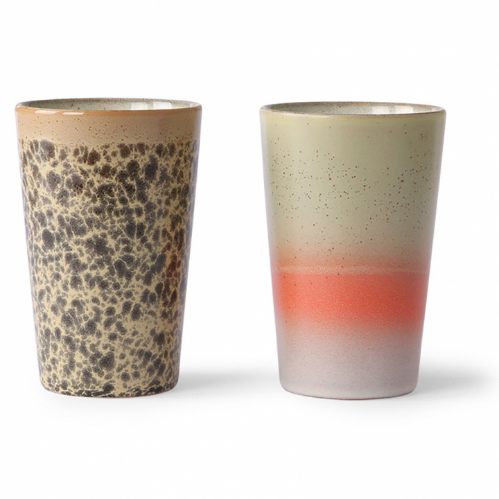 Tassen 2er Pack '70er' - Multi