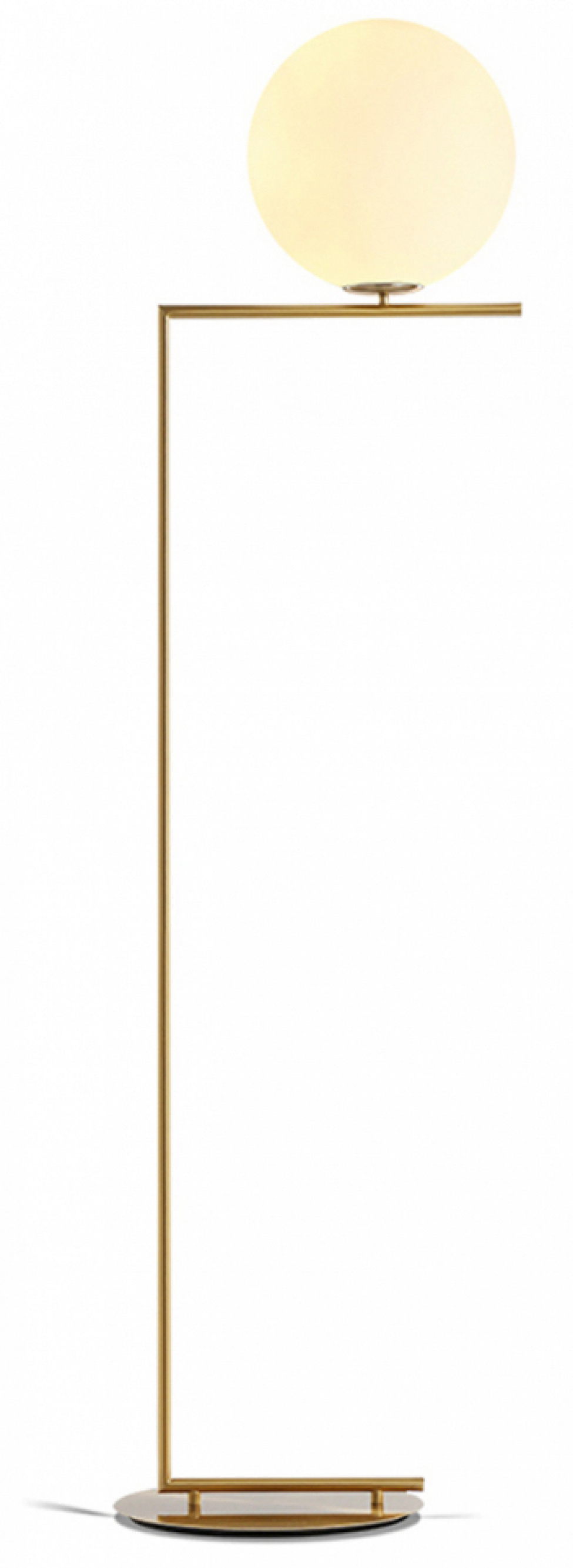 Stehlampe \'Creme Satin\' - Messing