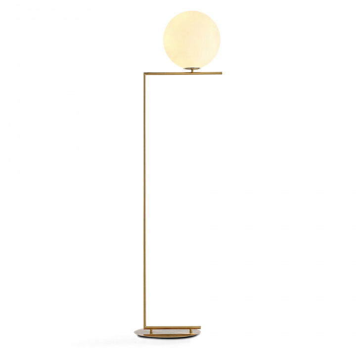Stehlampe 'Creme Satin' - Messing