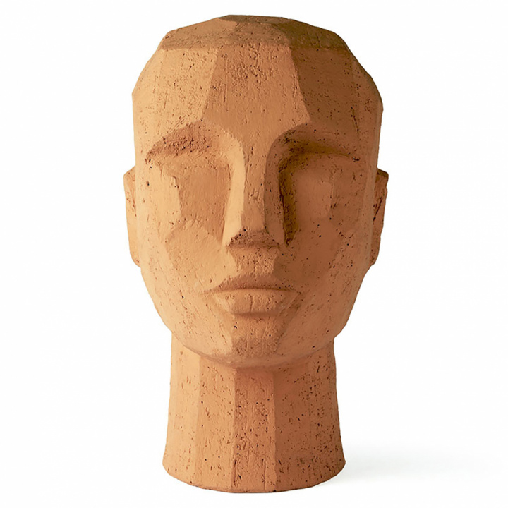 Skulptur 'Abstrakter Kopf' - Terrakotta