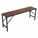 Bank \'Fabrik\' 120cm - Schwarz/Braun