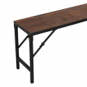 Bank \'Fabrik\' 120cm - Schwarz/Braun