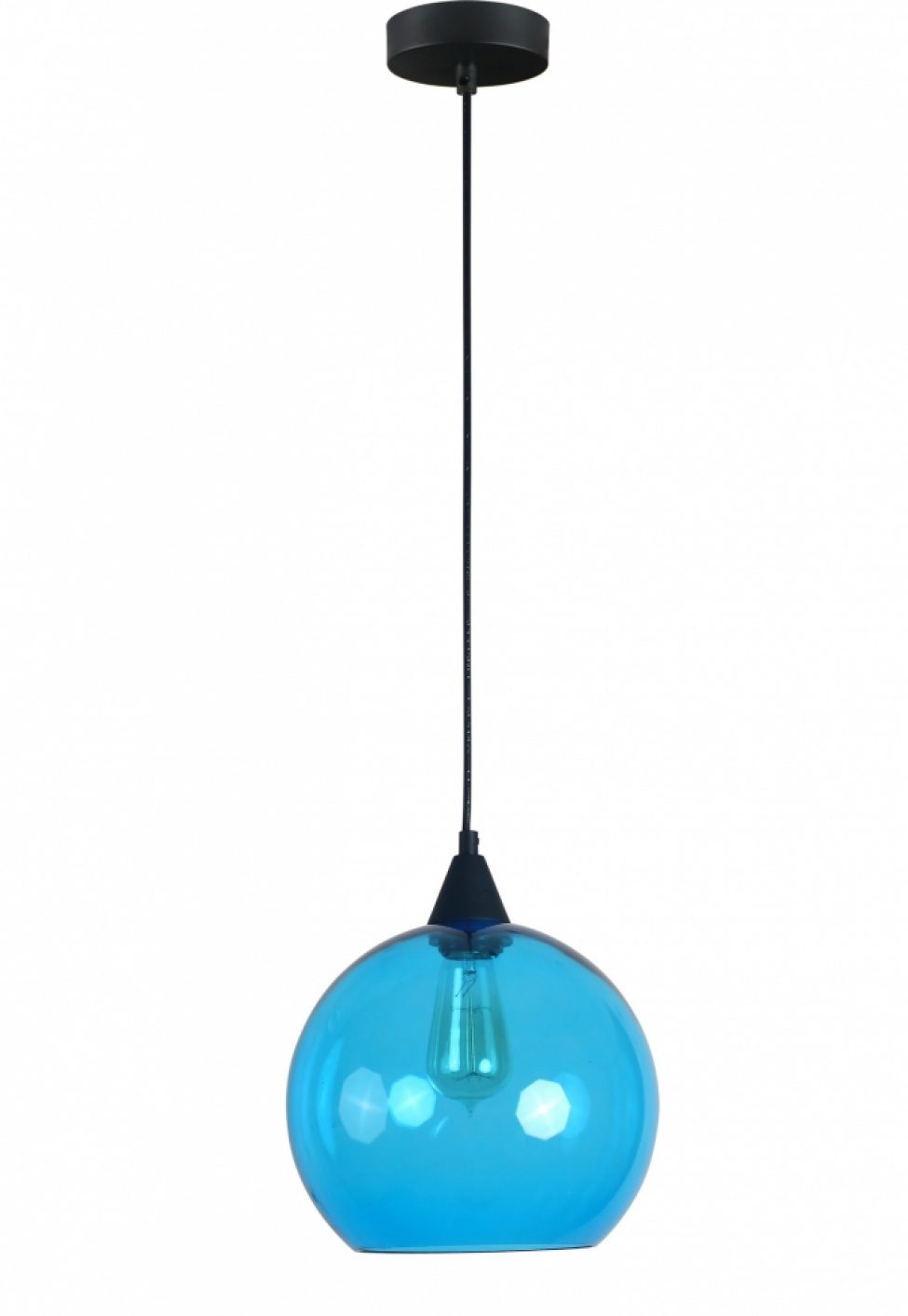 Deckenleuchte \'Solitaire\' - Blau / Glas