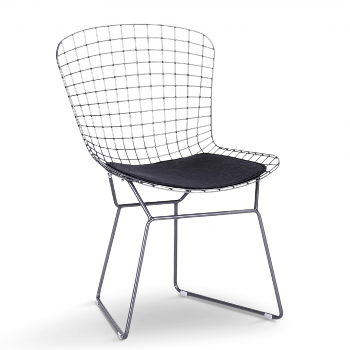 Stuhl 'Bertoia' - Silber/Grau
