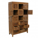Schrank - Teak 9 Türen + 9 Schubladen