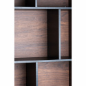 Bücherregal \'Colin\' 60x210 - Walnuss/Schwarz