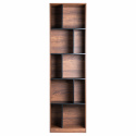 Bücherregal \'Colin\' 60x210 - Walnuss/Schwarz