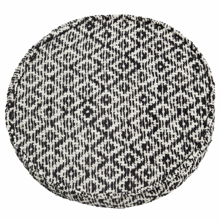 Sitzkissen 'Marpes' - Weiß / Schwarz