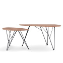 Couchtisch \'Twin\' x2 - Natur/Schwarz