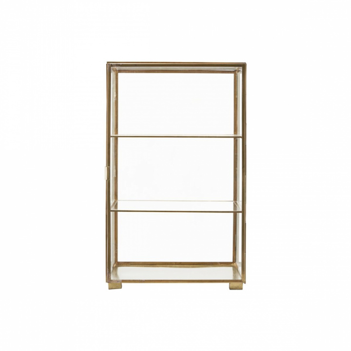 Glasschrank - Messing