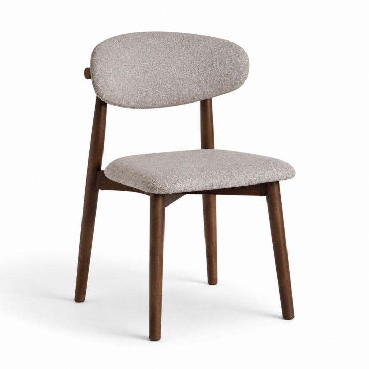 Sessel \'Jean\' – Weiß/Beige in der Gruppe Möbel / Stühle und Polstermöbel / Stühle bei Reforma (DC0001-walnut)
