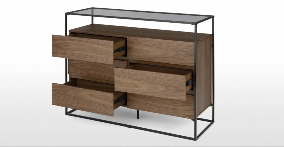 Agentur 'Detroit' - Walnuss / Schwarz