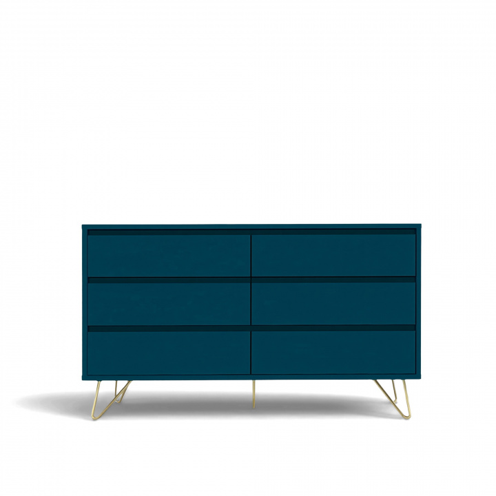 Kommode 'Elle' 120x70 - Grün/Kupfer