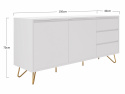 Sideboard \'Elle\' - Weiß/Kupfer