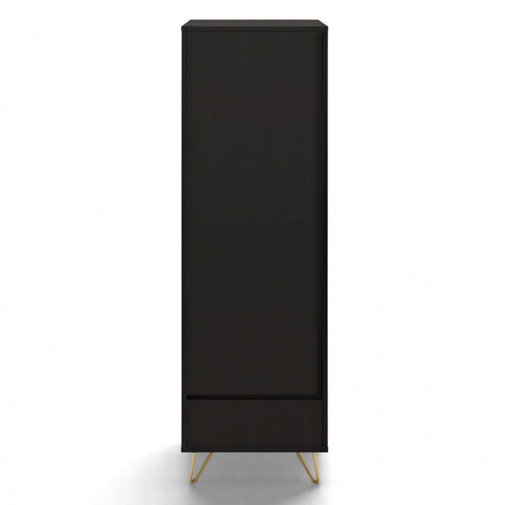 Kleiderschrank 'Elle' - Schwarz/Kupfer