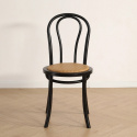 Stuhl \'Bistro\' - Rattan/Schwarz