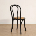 Stuhl \'Bistro\' - Rattan/Schwarz