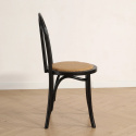 Stuhl \'Bistro\' - Rattan/Schwarz