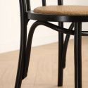 Stuhl \'Bistro\' - Rattan/Schwarz