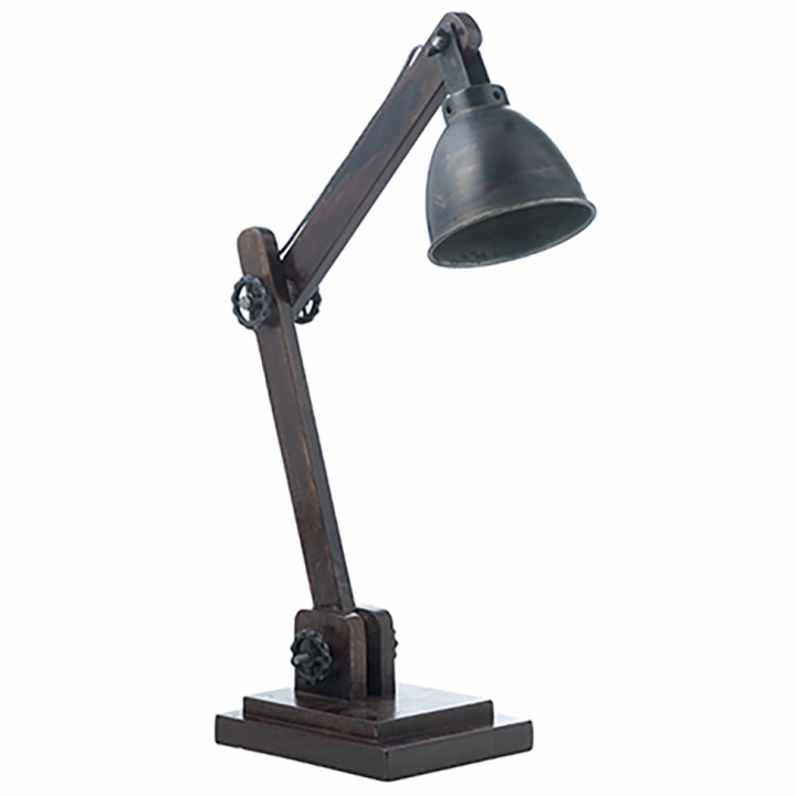 Tischlampe 'Madrid' - Schwarz / Braun