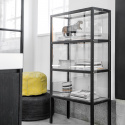 Vitrine - Schwarz / Esche