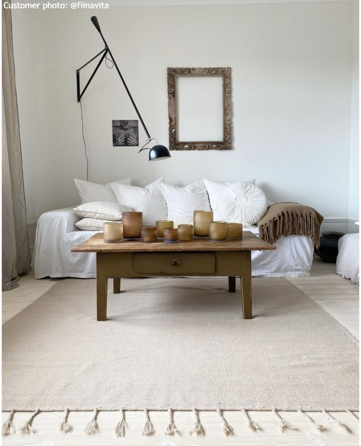Wollteppich \'Malana\' - Beige in der Gruppe Teppiche / Gewebte Teppiche bei Reforma (H100101)