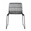 Rattanstuhl Retro - Schwarz