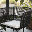 Sessel - Rattan/schwarz