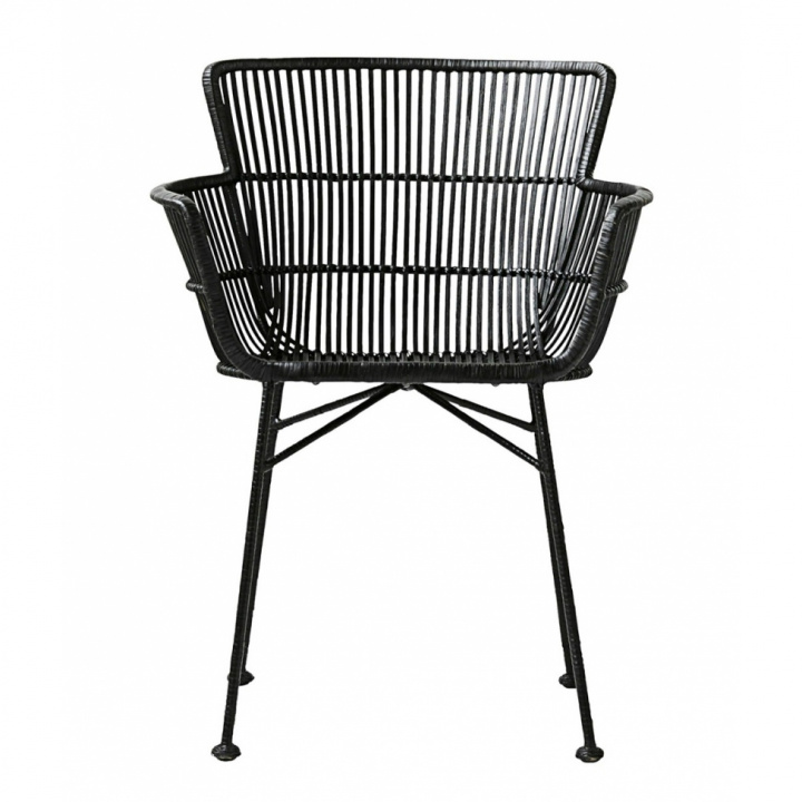 Stuhl - Rattan / Schwarz