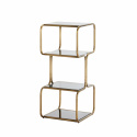 Regal / Beistelltisch - Messing / Glas