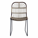 Stol \'Kawa\' - Rattan / Metall