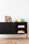 Sideboard \'Frölunda\' - Schwarz/Gold