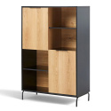 Schrank \'Koln\' - Eiche/Schwarz