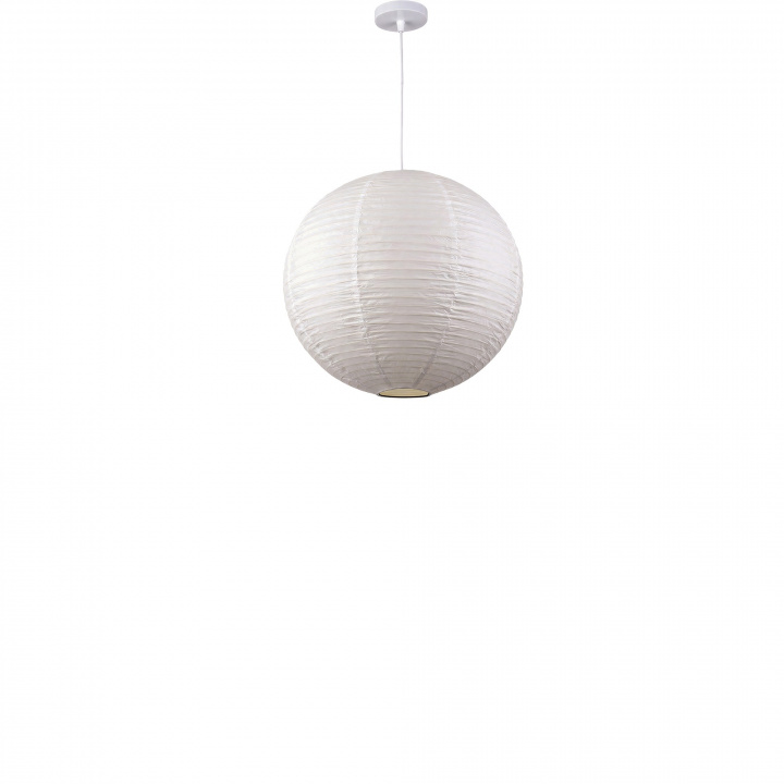 Reispapierlampe 'Lycka' - Weiß 30cm