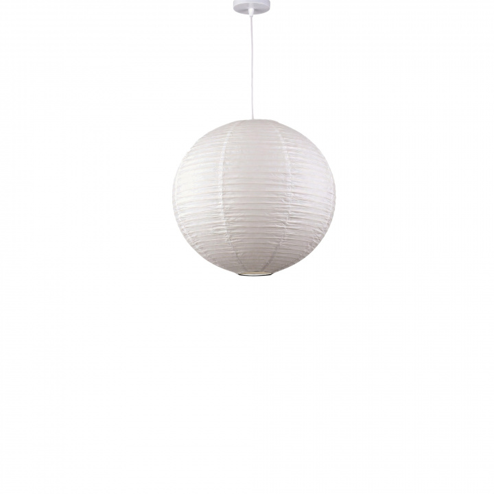 Reispapierlampe 'Lycka' - Weiß 40cm