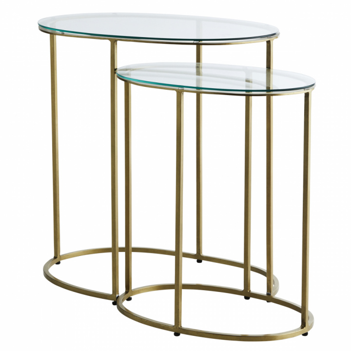Beistelltisch - Glas / Messing in der Gruppe Möbel / Tische / Beistelltisch bei Reforma (L011)