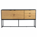 Sideboard \'Line\' - Eiche/Schwarz