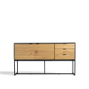 Sideboard \'Line\' - Eiche/Schwarz